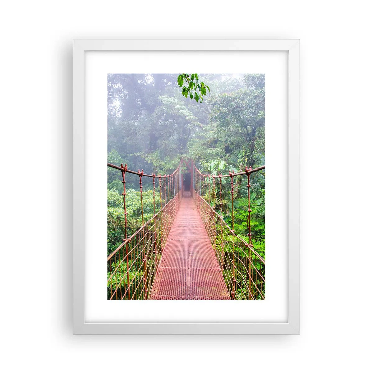 Póster en marco blanco - Suspendido sobre las copas - 30x40 cm