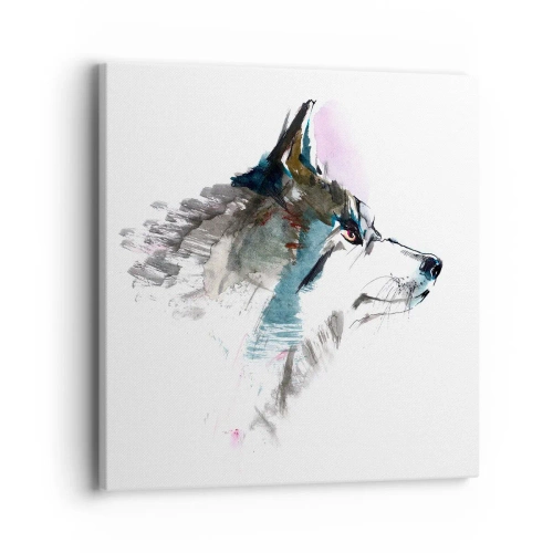 Cuadro sobre lienzo - Impresión de Imagen - Habla del lobo si lo ves - 40x40 cm