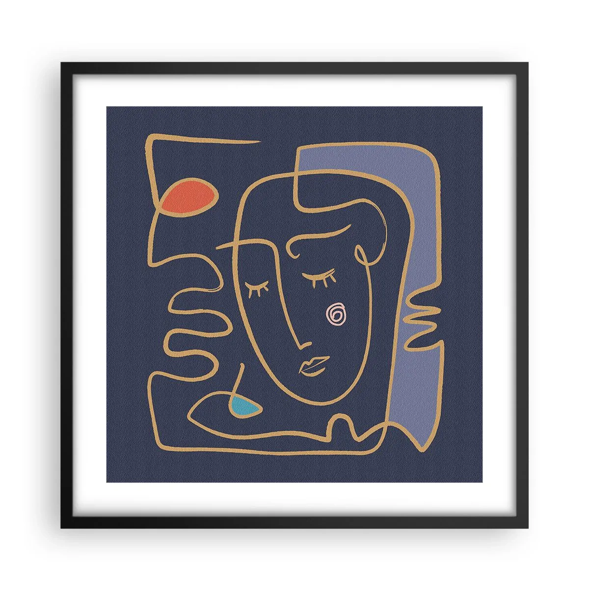 Póster en marco negro - En un maravilloso sueño - 50x50 cm