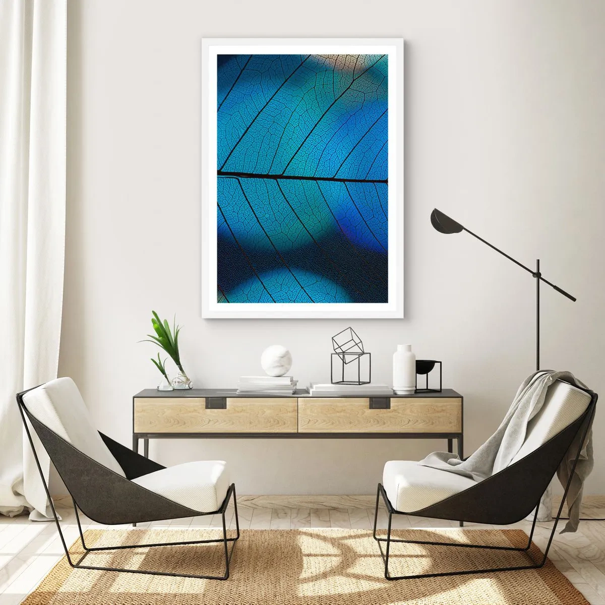 Póster en marco blanco - Construcción intrincada - 70x100 cm