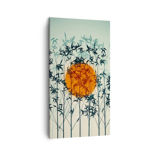 Cuadro sobre lienzo - Impresión de Imagen - El sol de Japón - 45x80 cm