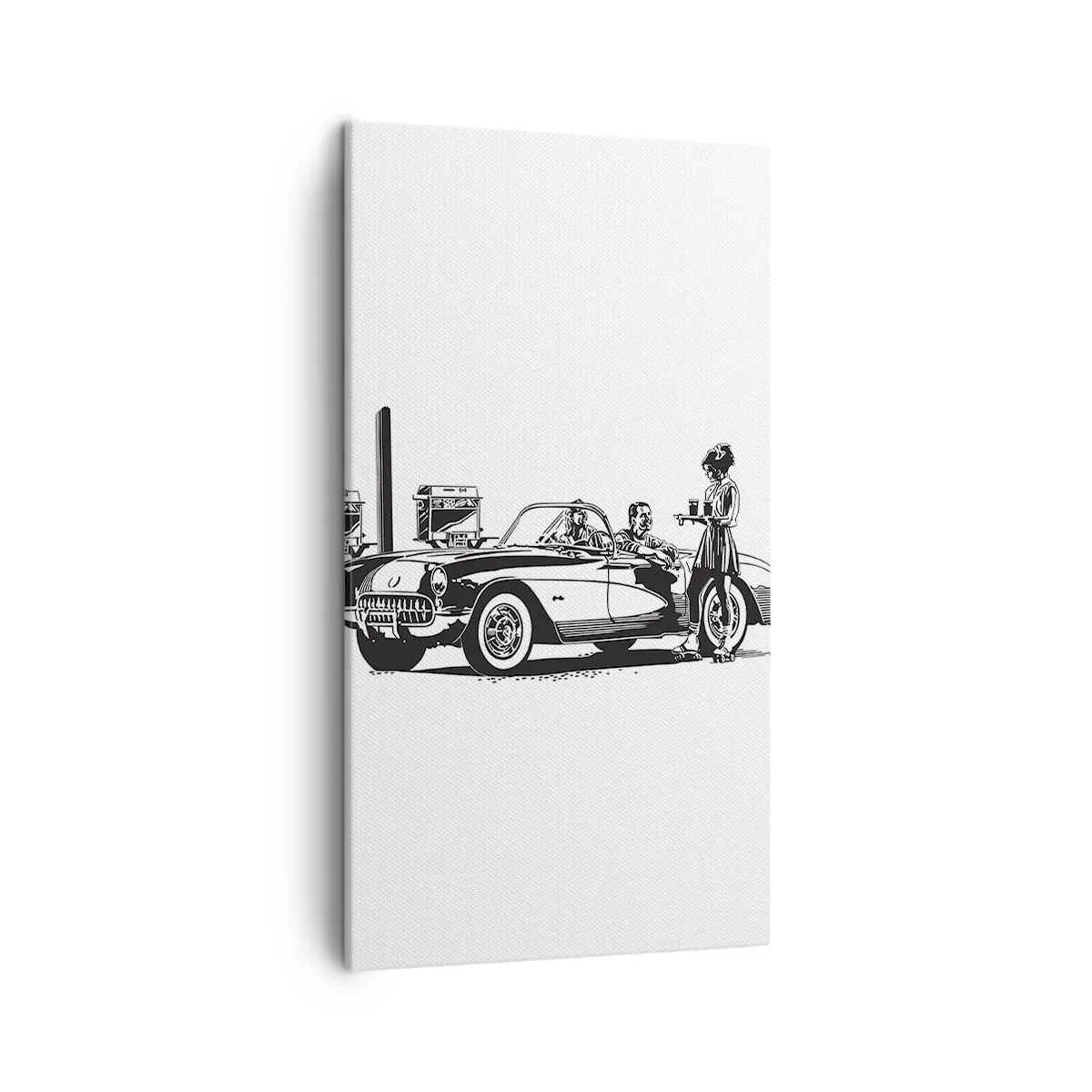 Cuadro sobre lienzo - Impresión de Imagen - Años 60 - la América despreocupada - 45x80 cm