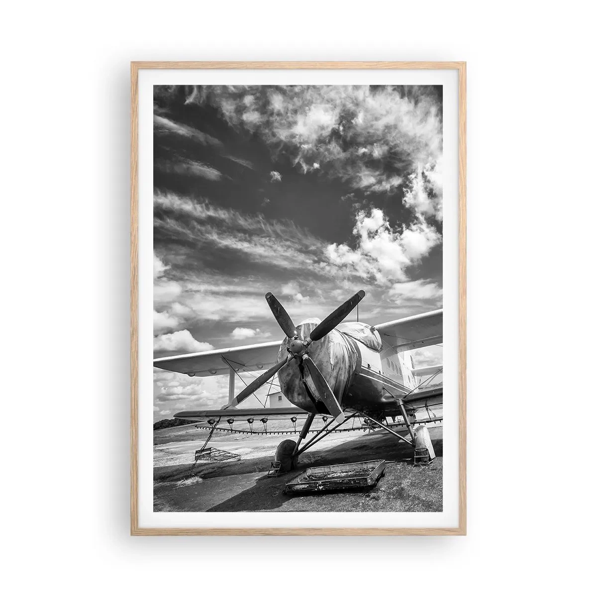 Póster en marco roble claro - No puedo esperar - 70x100 cm