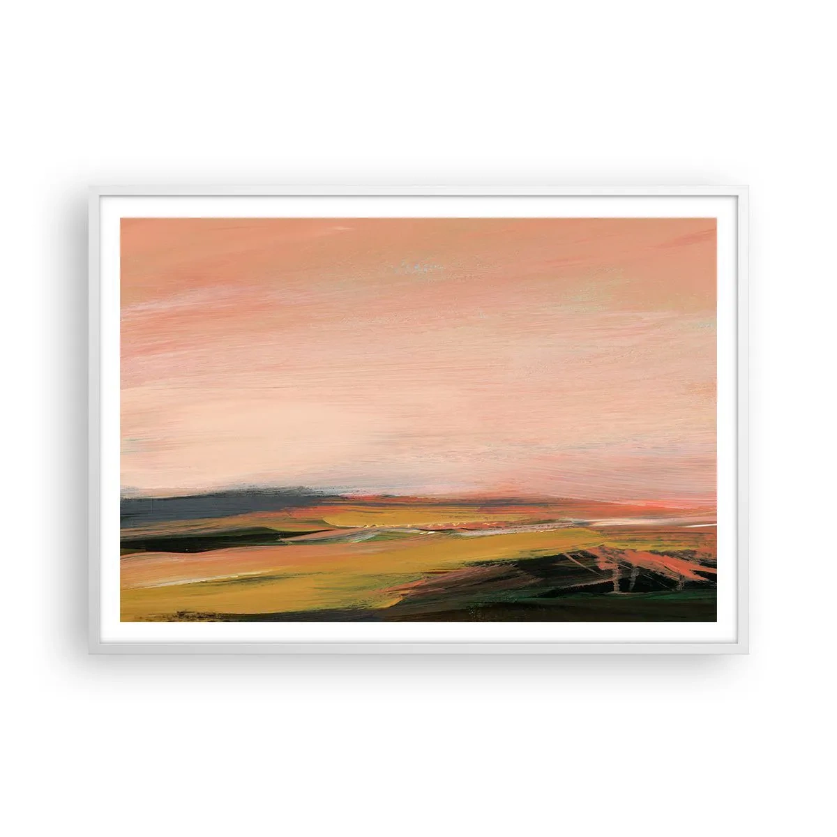 Póster en marco blanco - En tono rosa - 100x70 cm