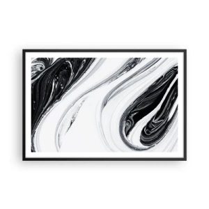 Póster en marco negro - Combinando opuestos - 91x61 cm
