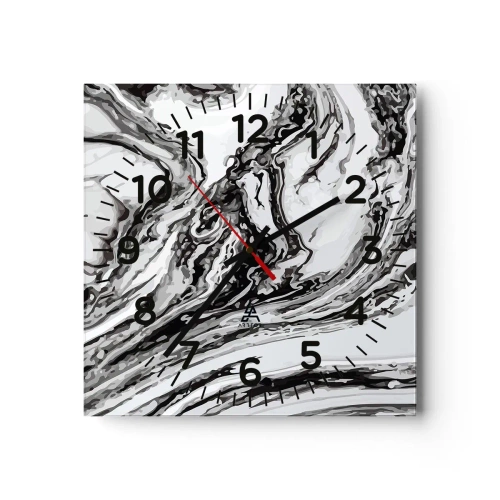 Reloj de pared - Reloj de vidrio - Al principio existía el caos - 30x30 cm