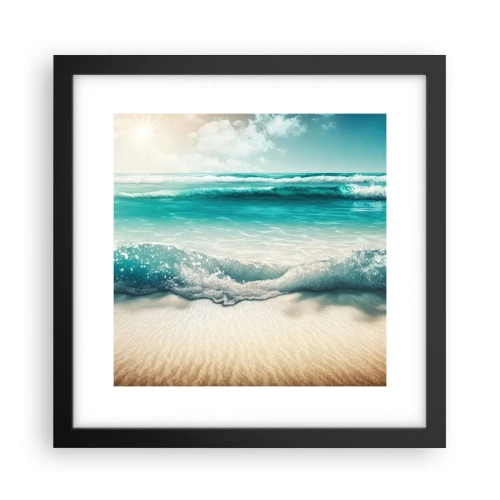 Póster en marco negro - Calma oceánica - 30x30 cm