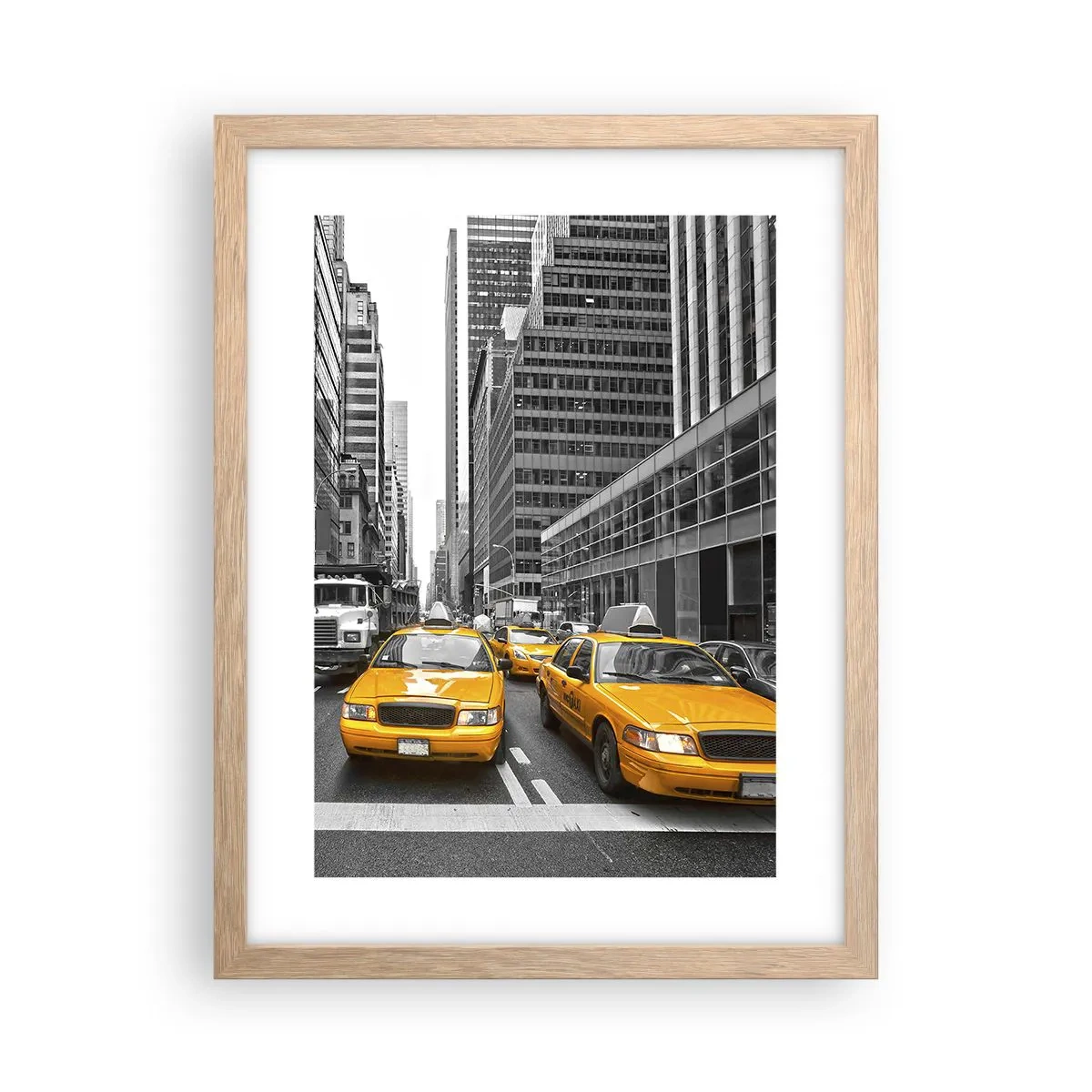 Póster en marco roble claro - Nosotros somos los que damos color a la ciudad - 30x40 cm