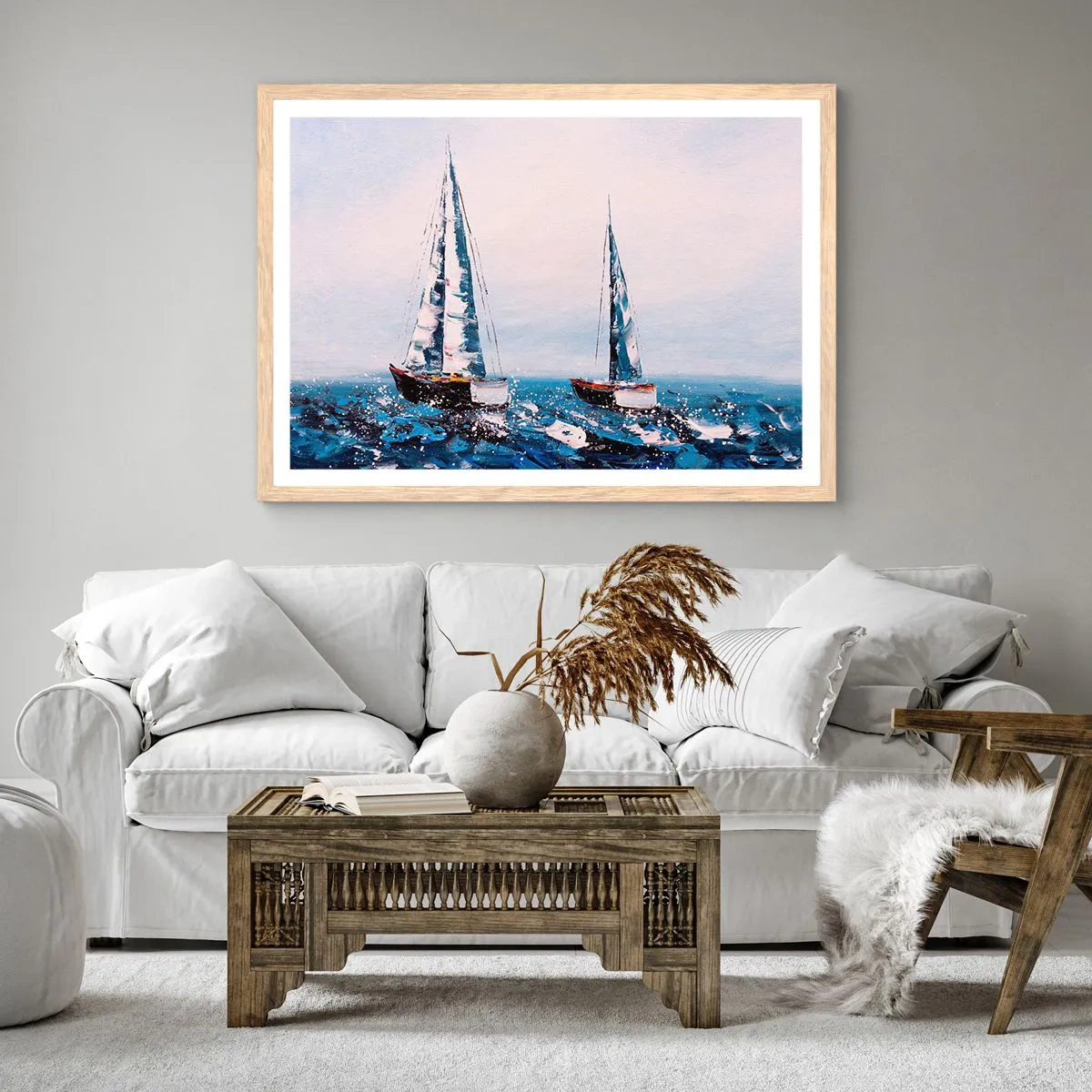 Póster en marco roble claro - Hermandad del viento - 40x30 cm