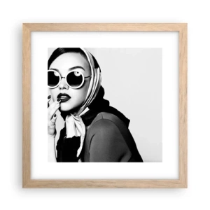 Póster en marco roble claro - Saludos desde los años 60 - 30x30 cm