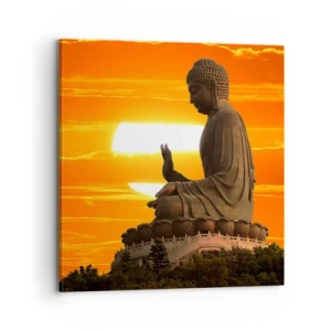 Cuadro sobre lienzo - Impresión de Imagen - Sin miedo al mundo - 70x70 cm