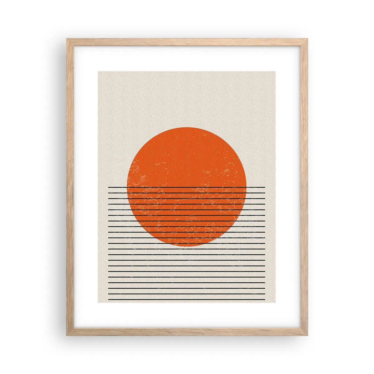 Póster en marco roble claro - Siempre el sol - 40x50 cm