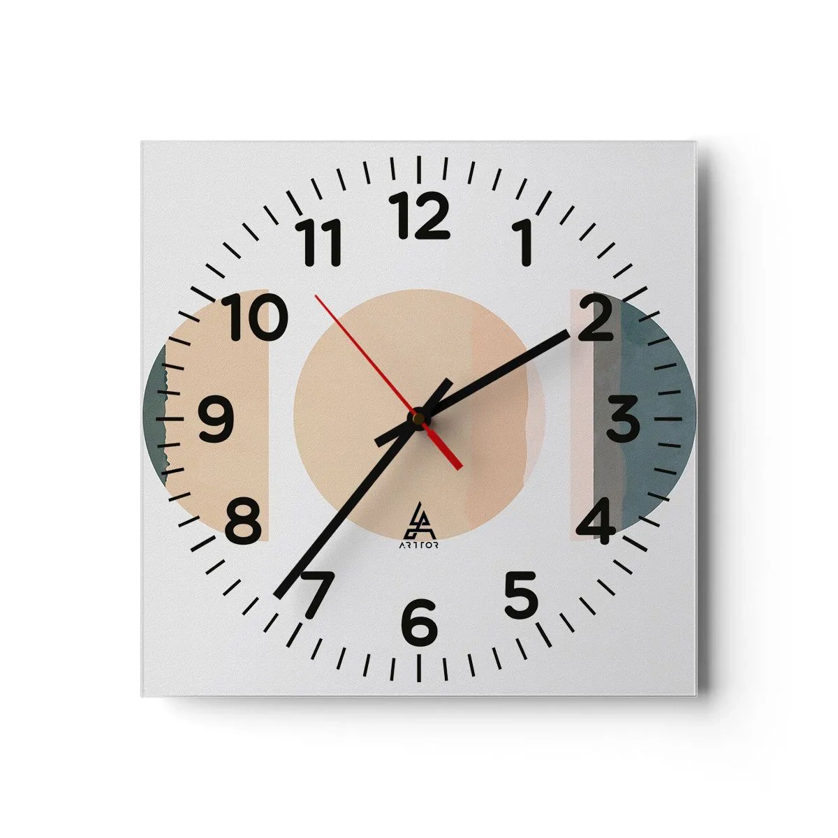 Reloj de pared - Reloj de vidrio - Círculo tras círculo - 30x30 cm