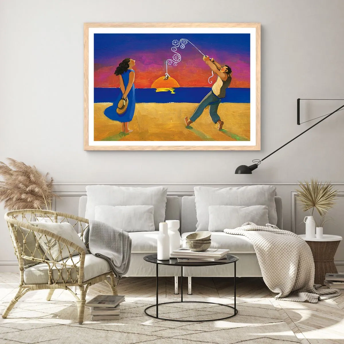 Póster en marco roble claro - Mucho más que una estrella del cielo - 70x50 cm