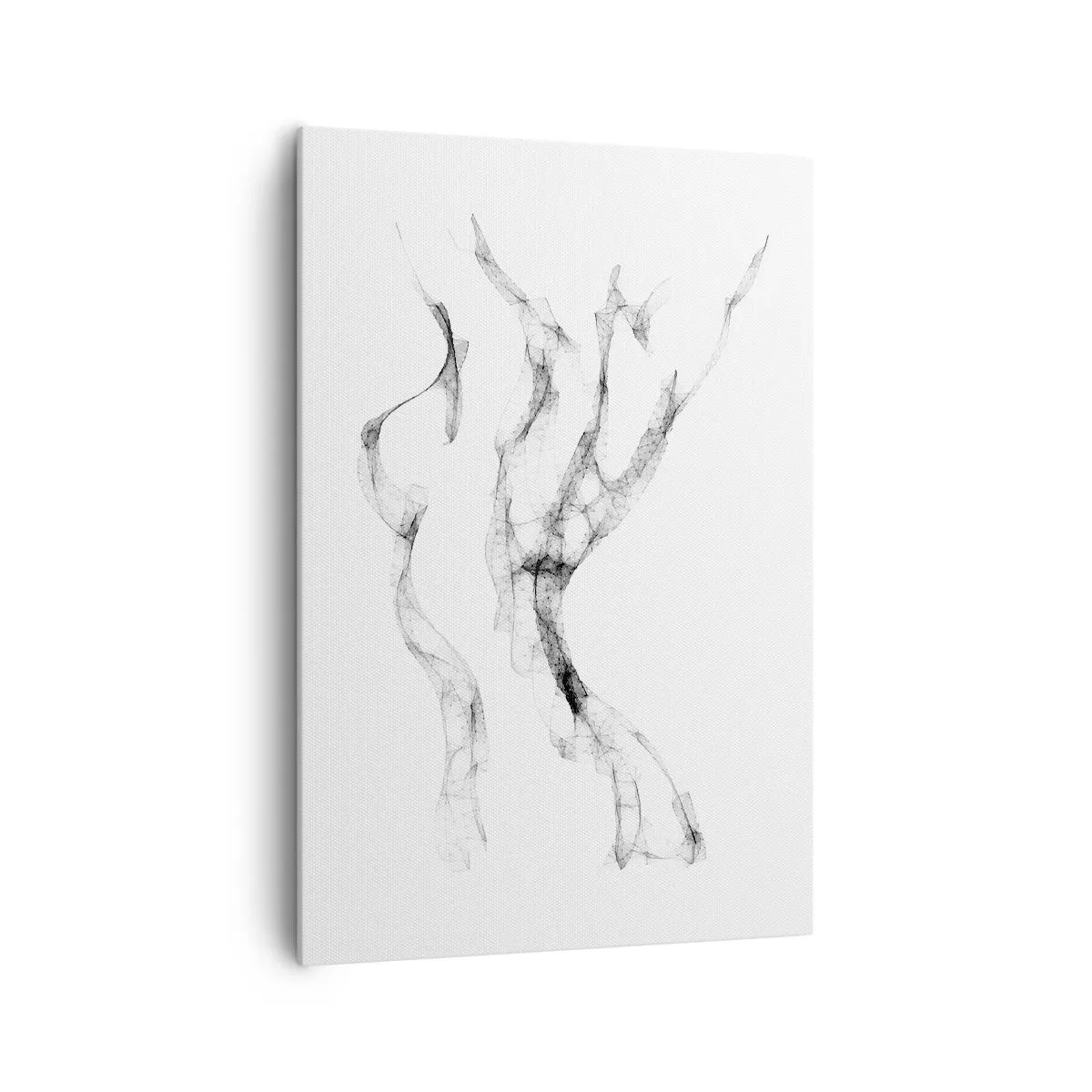 Cuadro sobre lienzo - Impresión de Imagen - Líneas delicadas y abstractas que se asemejan a estelas de humo sobre un fondo claro. - 70x100cm - Hermosa y fuerte - Decoración de pared moderna para salón y dormitorio ARTTOR