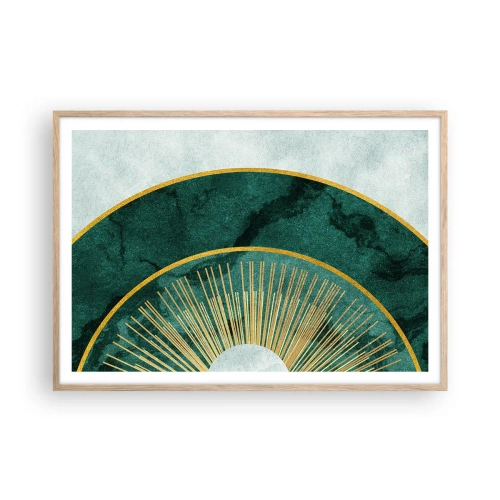 Póster en marco roble claro - Un sistema solar diferente - 100x70 cm