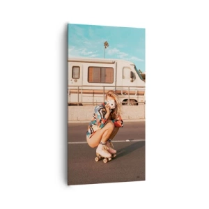 Cuadro sobre lienzo - Impresión de Imagen - ¡Sonrían, por favor! - 65x120 cm