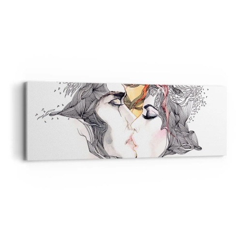 Cuadro sobre lienzo - Impresión de Imagen - El mundo no importa - 90x30 cm