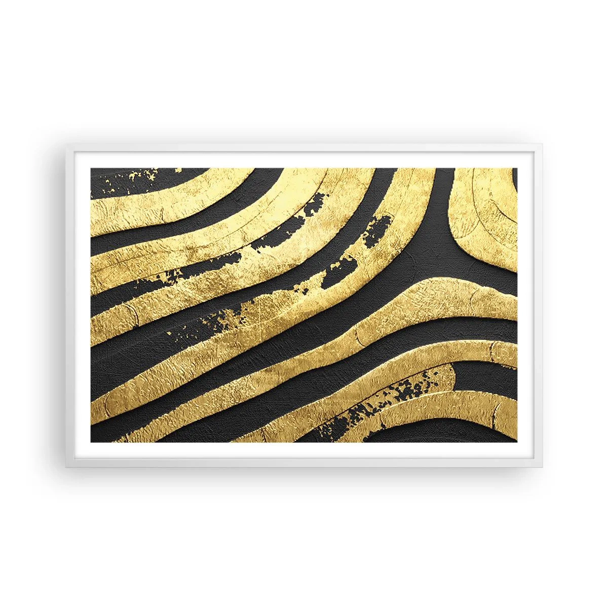 Póster en marco blanco - Todo fluye - 91x61 cm