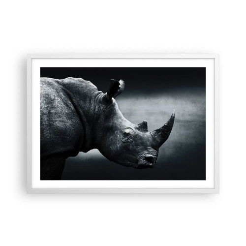 Póster en marco blanco - Perfil derecho - 70x50 cm
