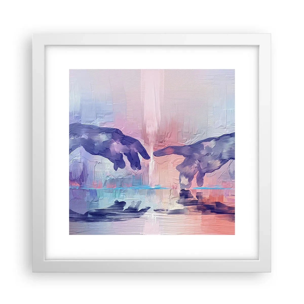 Póster en marco blanco - Chispa divina de vida - 30x30 cm