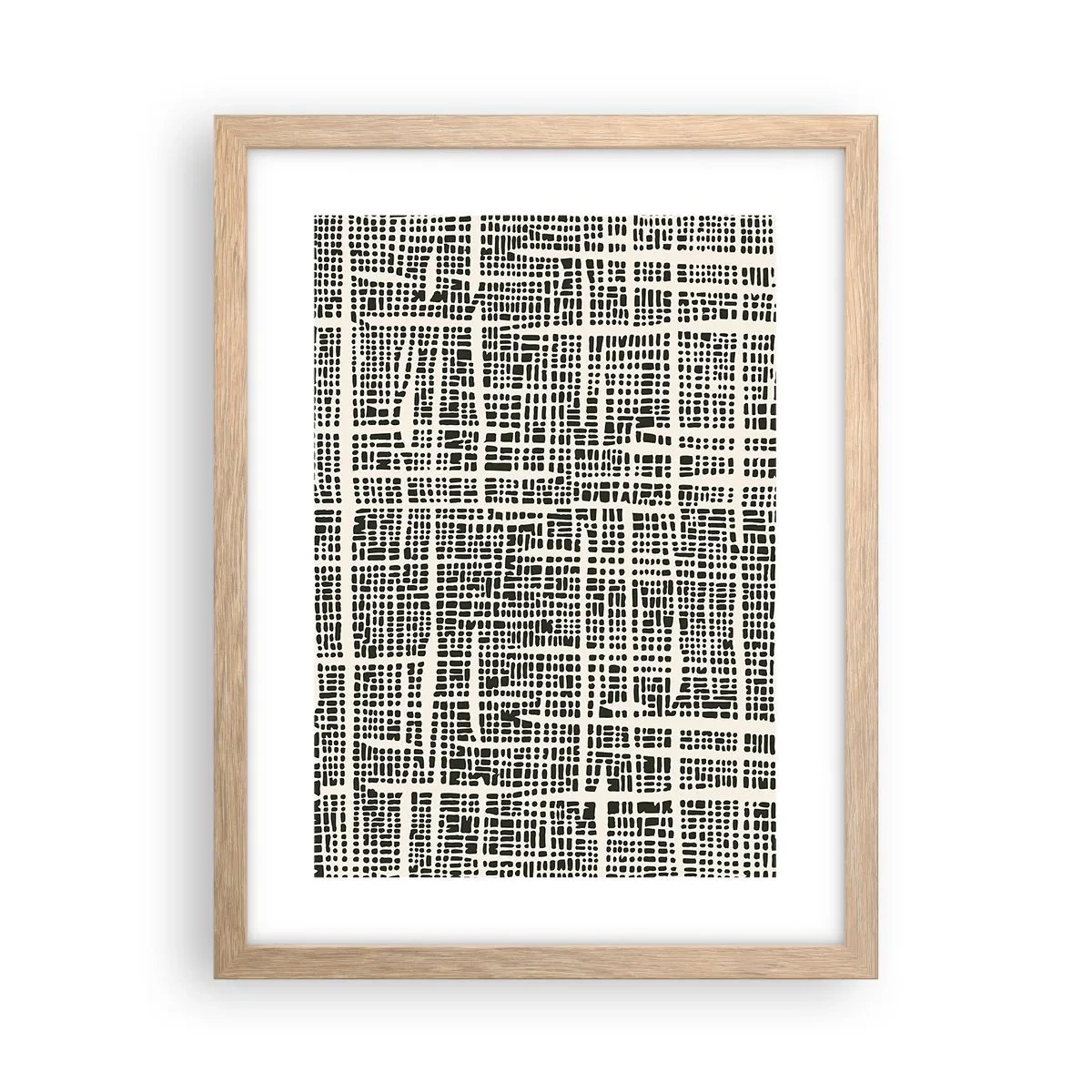 Póster en marco roble claro - Composición del tejido - 30x40 cm
