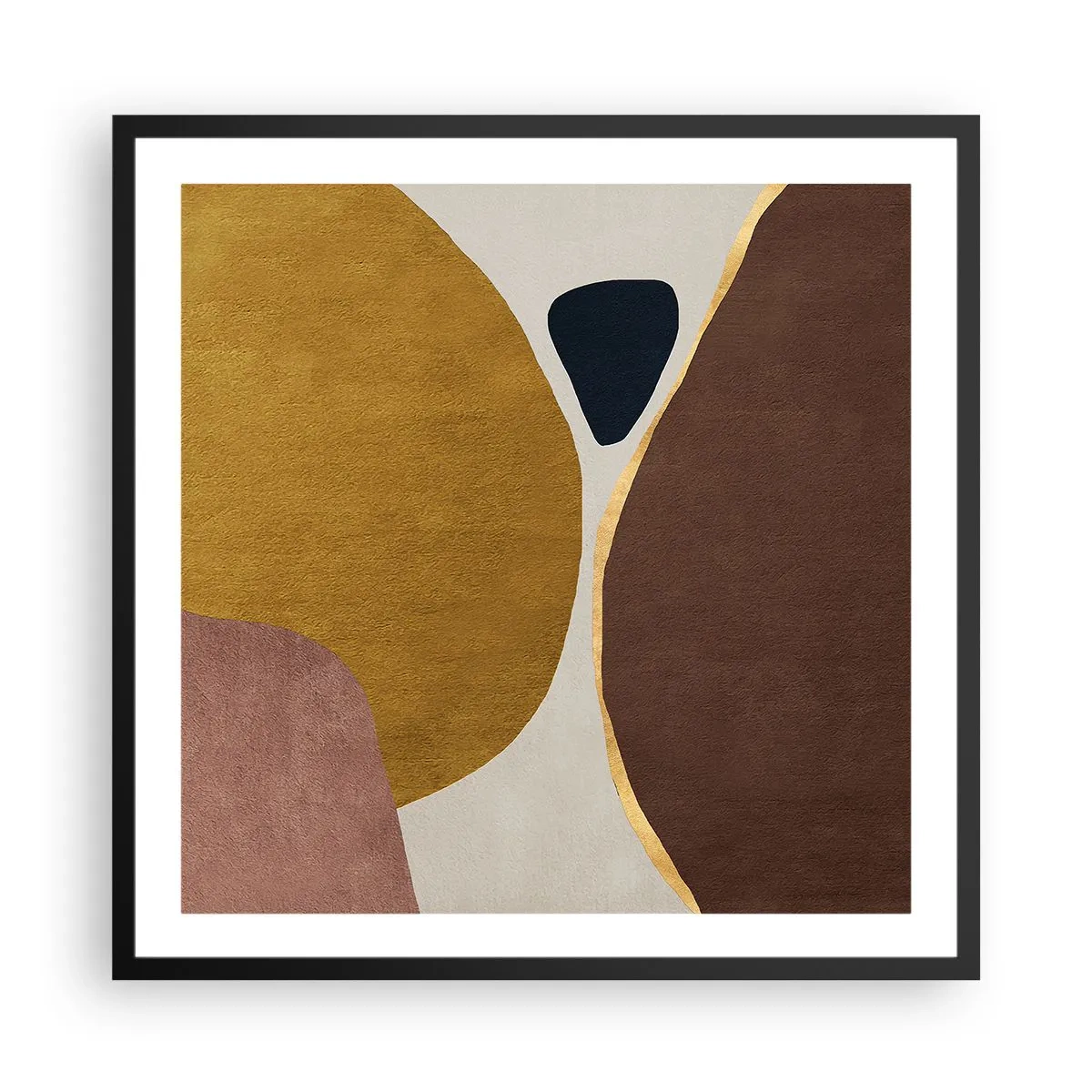 Póster en marco negro - Abstracción - un lugar en el espacio - 60x60 cm