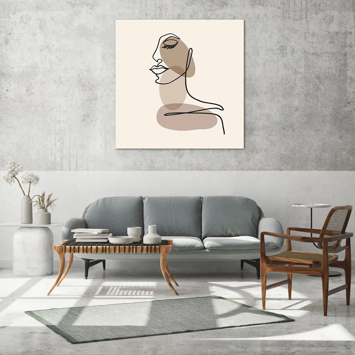 Cuadro sobre vidrio - Impresiones sobre Vidrio - Escucharse a sí misma - 70x70 cm