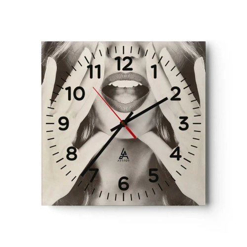 Reloj de pared - Reloj de vidrio - ¡Ya estoy en camino! - 30x30 cm