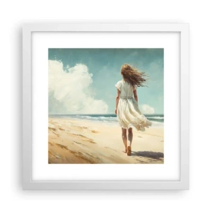 Póster en marco blanco - Al encuentro del sol y del viento - 30x30 cm