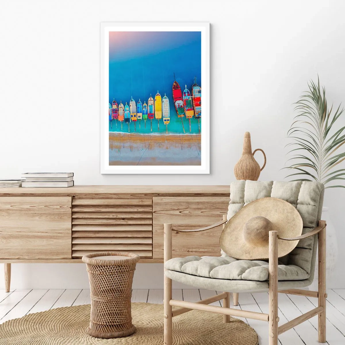 Póster en marco blanco - A vista de pájaro - 50x70 cm