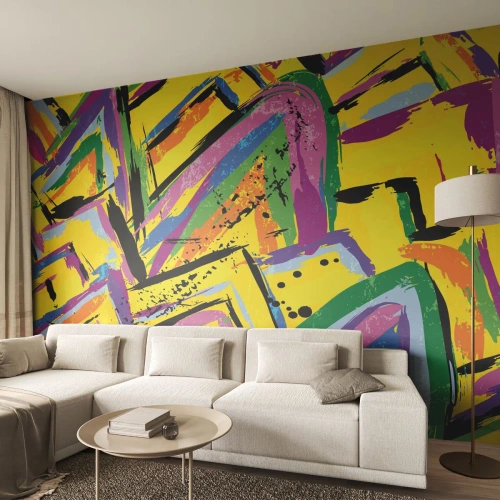 Fotomural Premium Canvas - Grita de alegría - Abstracción, Pedazo, Cuadro - 300x210 cm