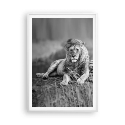 Póster en marco blanco - La siesta real - 70x100 cm