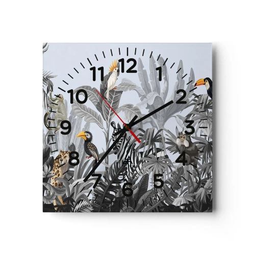 Reloj de pared - Reloj de vidrio - Un cuento de hadas africano - 40x40 cm