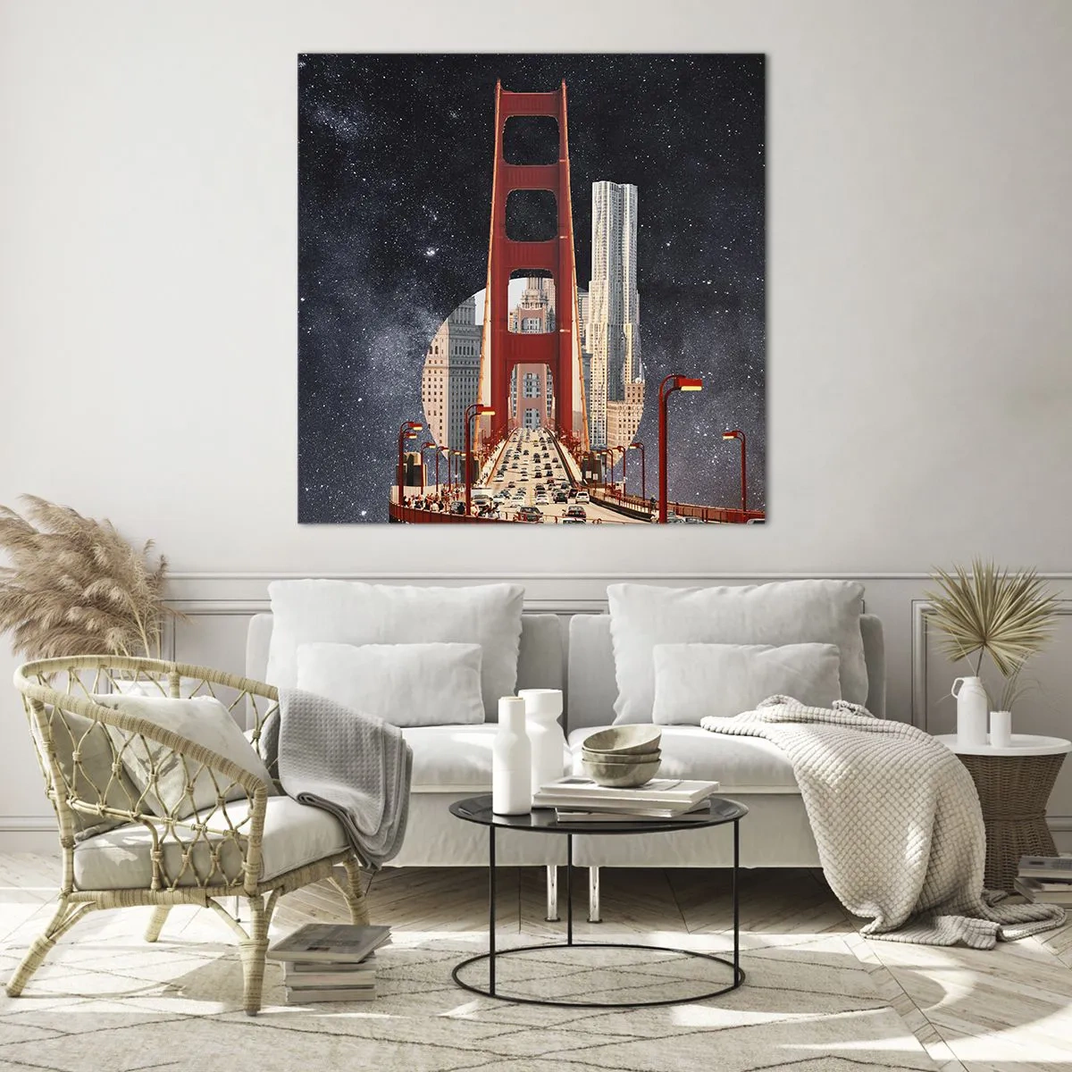 Cuadro sobre vidrio - Impresiones sobre Vidrio - Siempre en el centro - 70x70 cm