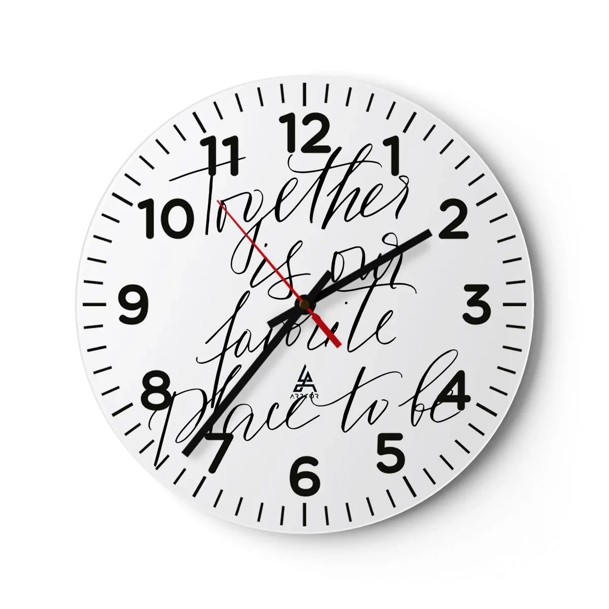 Reloj de pared - Reloj de vidrio - ¿Tú también lo sientes? - 40x40 cm