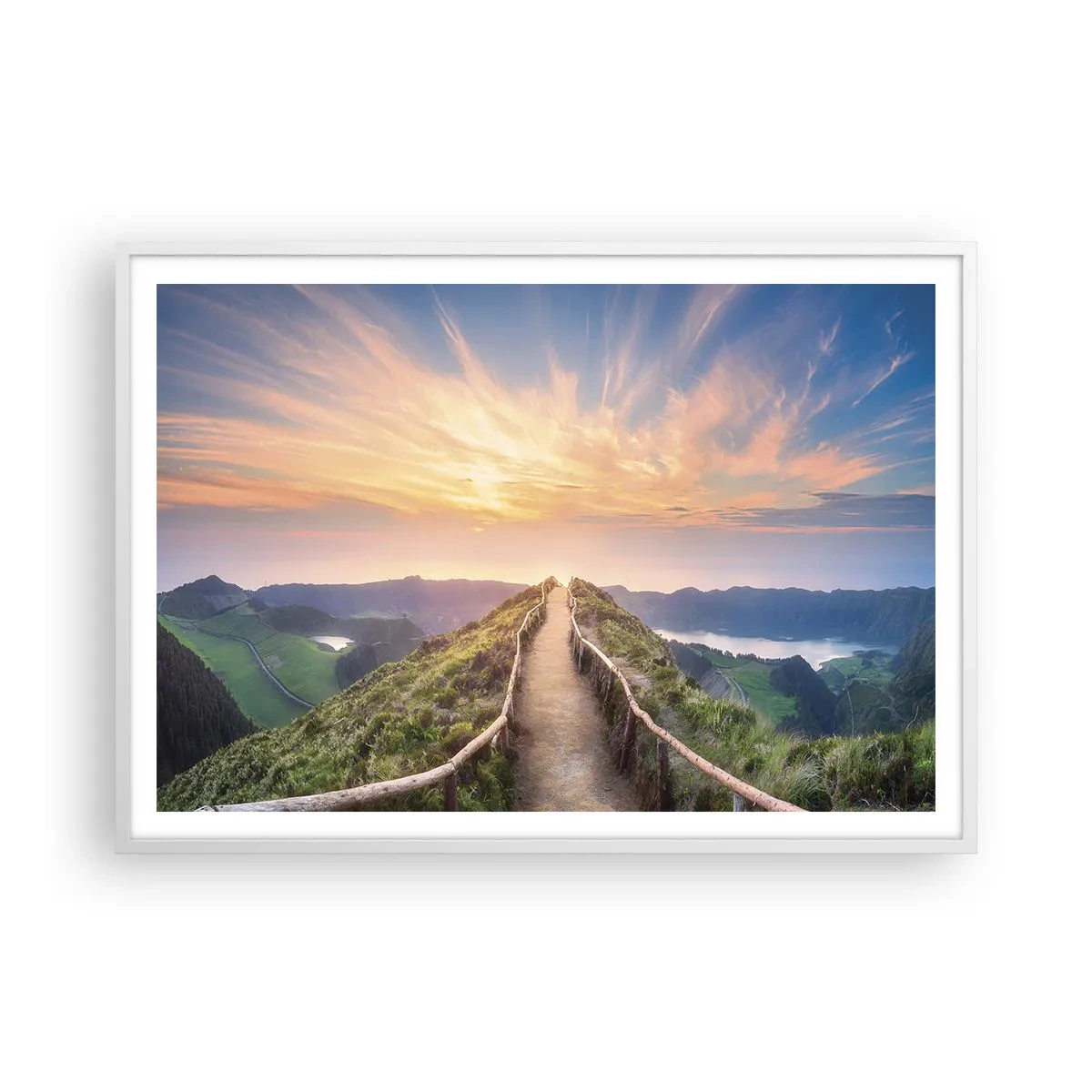 Póster en marco blanco - Cerca del cielo - 100x70 cm