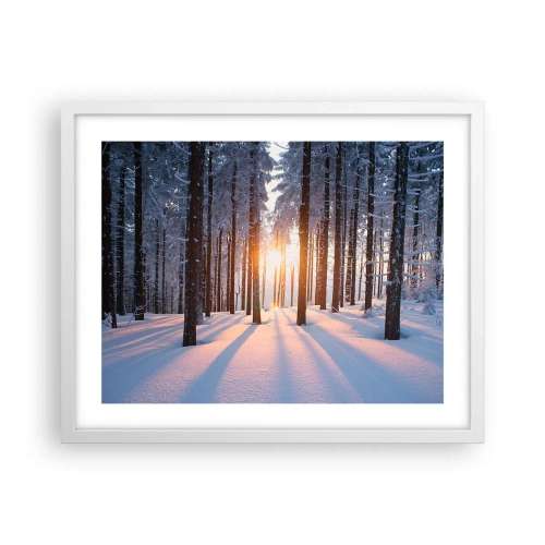 Póster en marco blanco - Claramente en blanco y negro - 50x40 cm