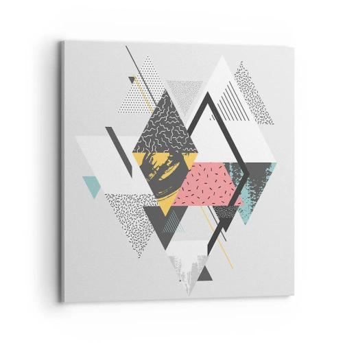 Cuadro sobre lienzo - Impresión de Imagen - Una variación del triángulo y el rombo - 70x70 cm