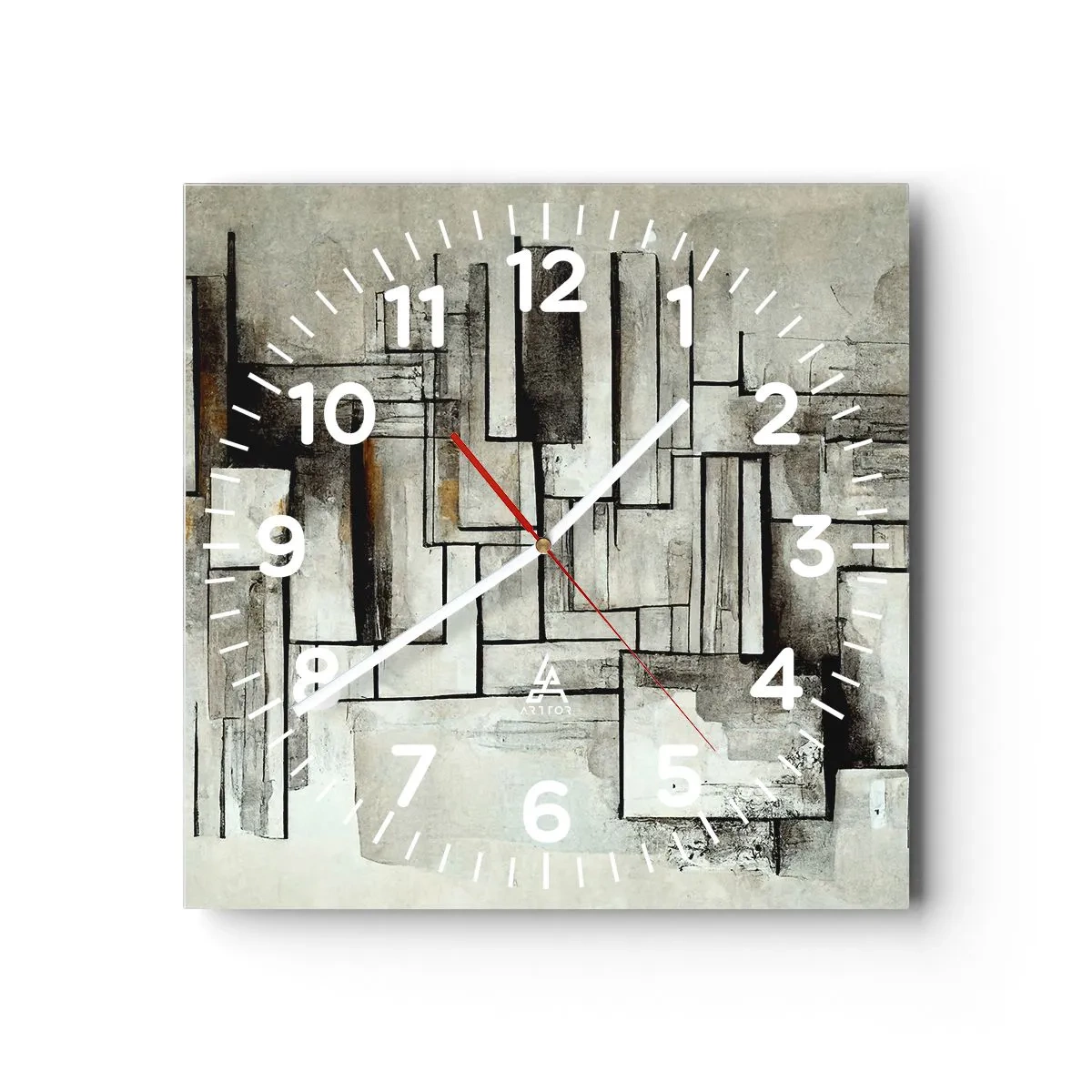 Reloj de pared - Reloj de vidrio - El poder de la sencillez - 30x30 cm