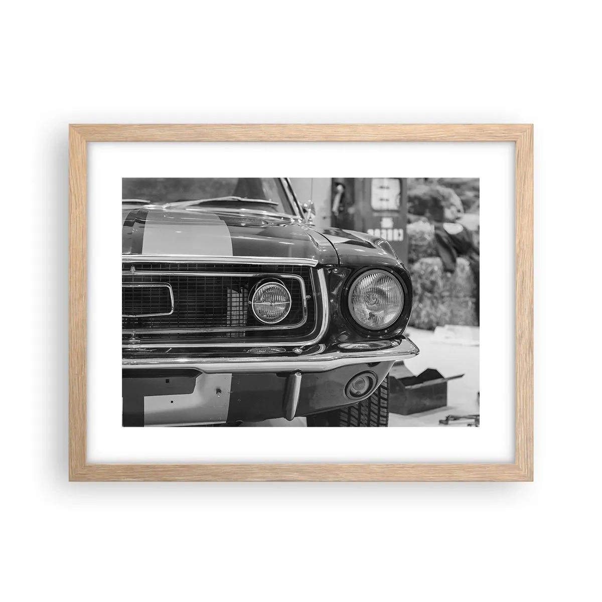 Póster en marco roble claro - Paseo rudo - 40x30 cm