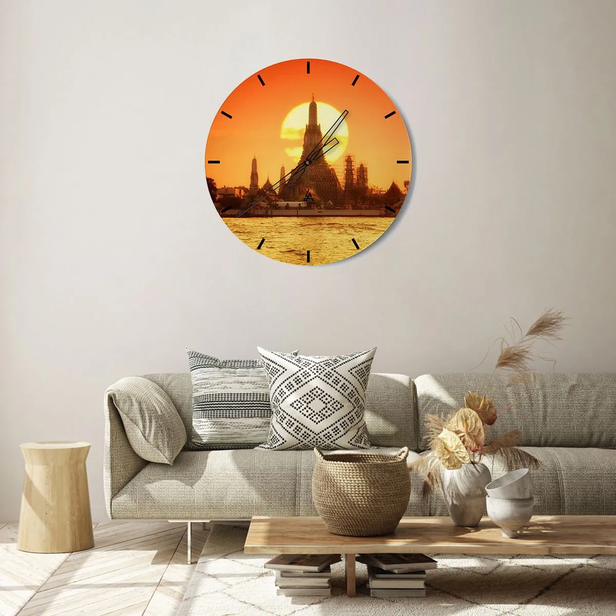 Reloj de pared - Reloj de vidrio - Hacia el sol, siempre hacia el sol - 40x40 cm