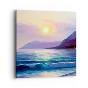 Cuadro sobre lienzo - Impresión de Imagen - Cristal de agua y aire - 40x40 cm