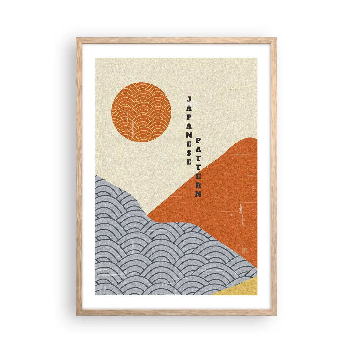 Póster en marco roble claro - En el espíritu japonés - 50x70 cm