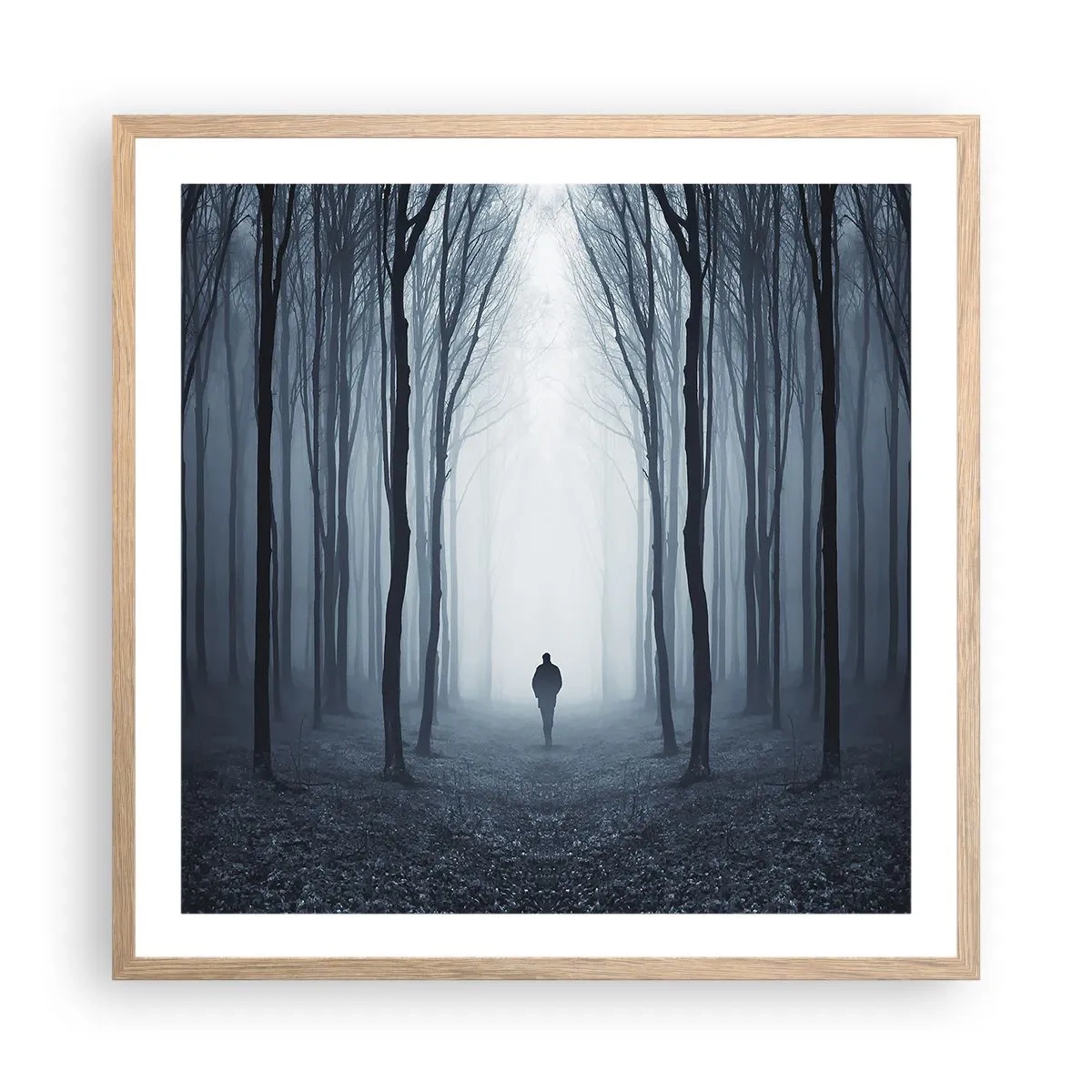 Póster en marco roble claro - Alto y claro - 60x60 cm