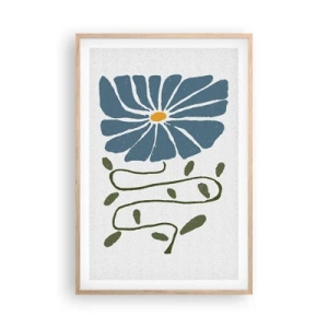 Póster en marco roble claro - De ramita a flor - 61x91 cm