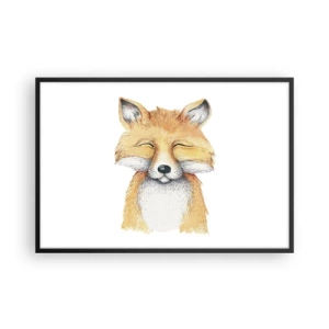 Póster en marco negro - Humor de zorro - 91x61 cm