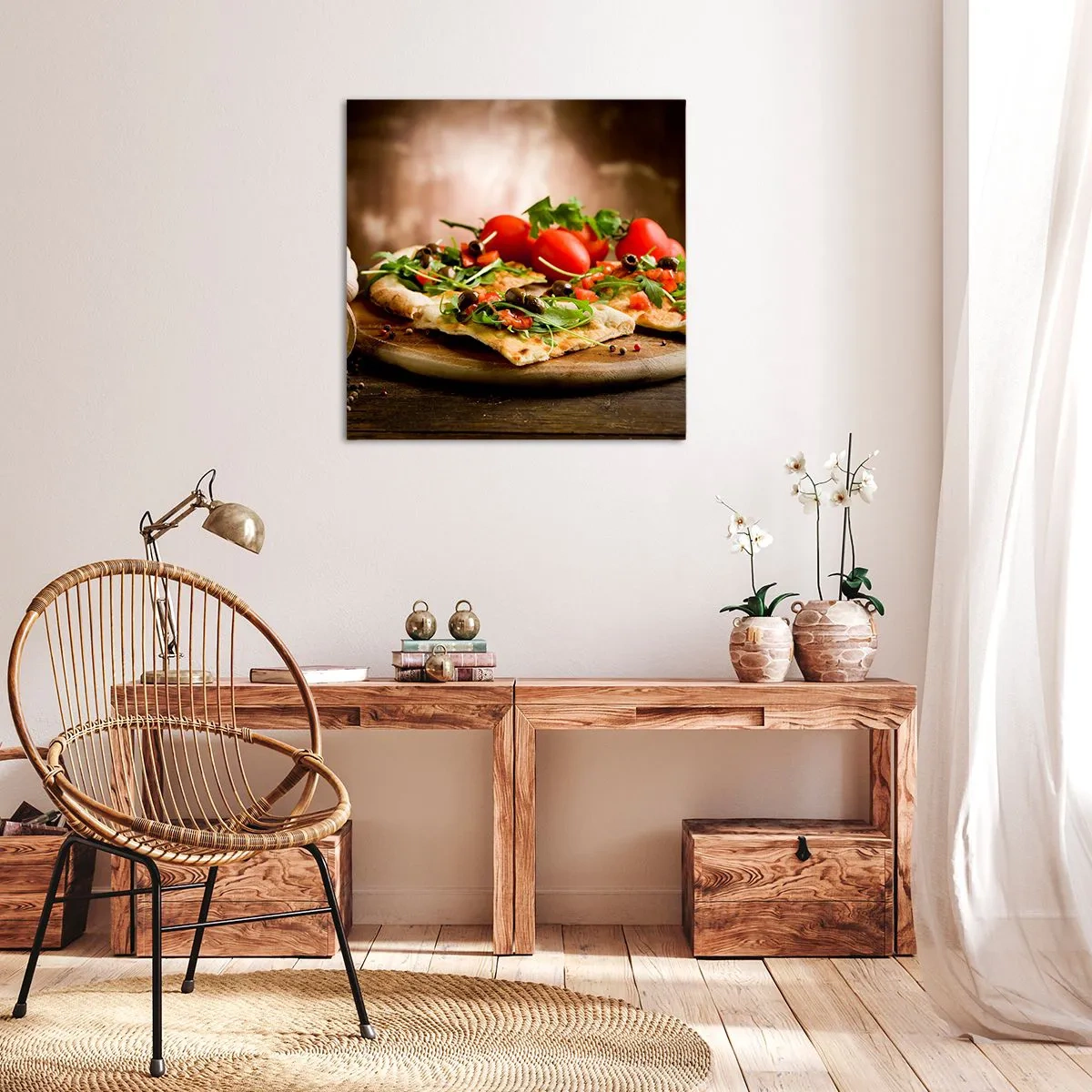 Cuadro sobre lienzo - Impresión de Imagen - Directamente del horno y del jardín - 30x30 cm