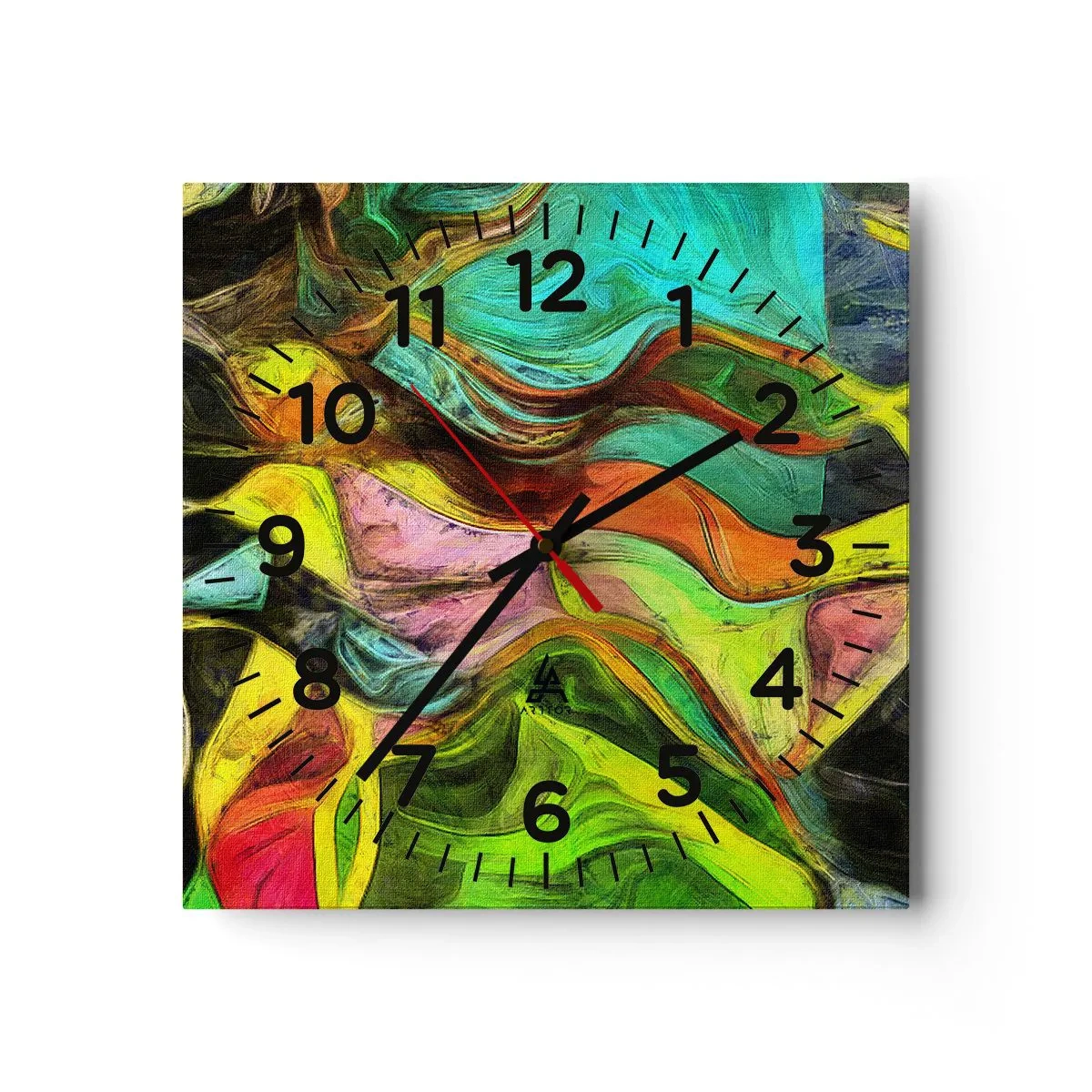 Reloj de pared - Reloj de vidrio - El movimiento es la vida - 40x40 cm