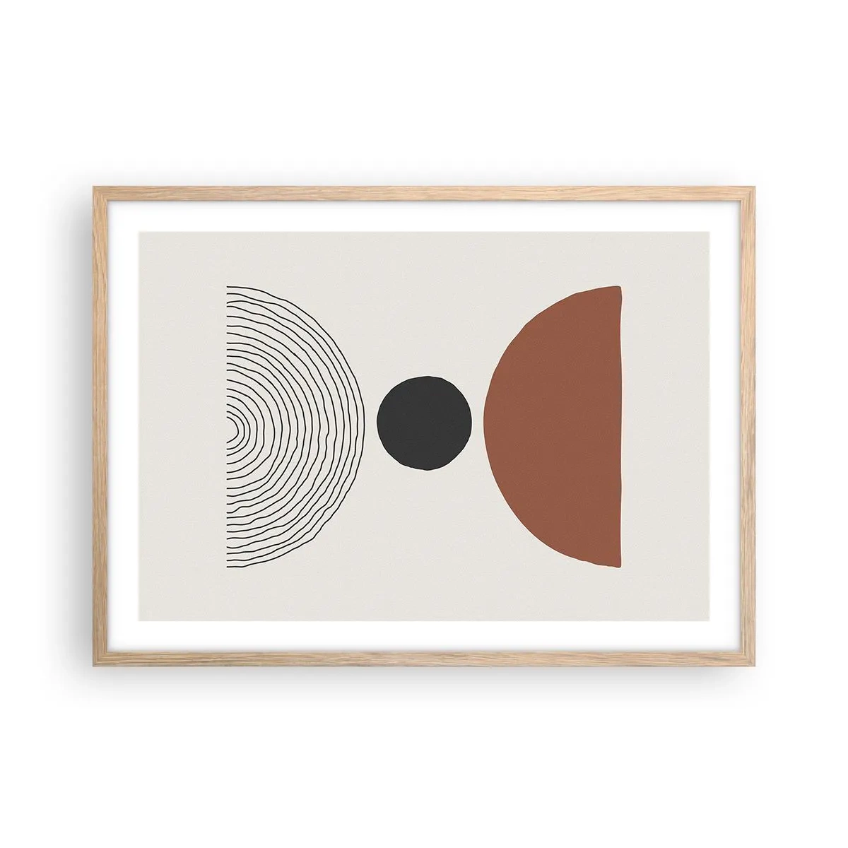 Póster en marco roble claro - En el centro de la atención - 70x50 cm